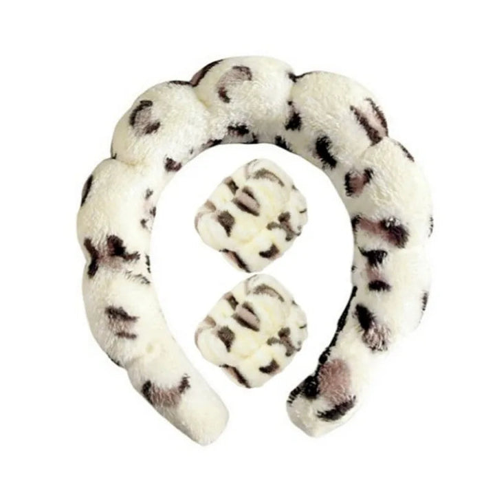 Plüsch Spa Kopfband & Handgelenkband Set - Fluffiea