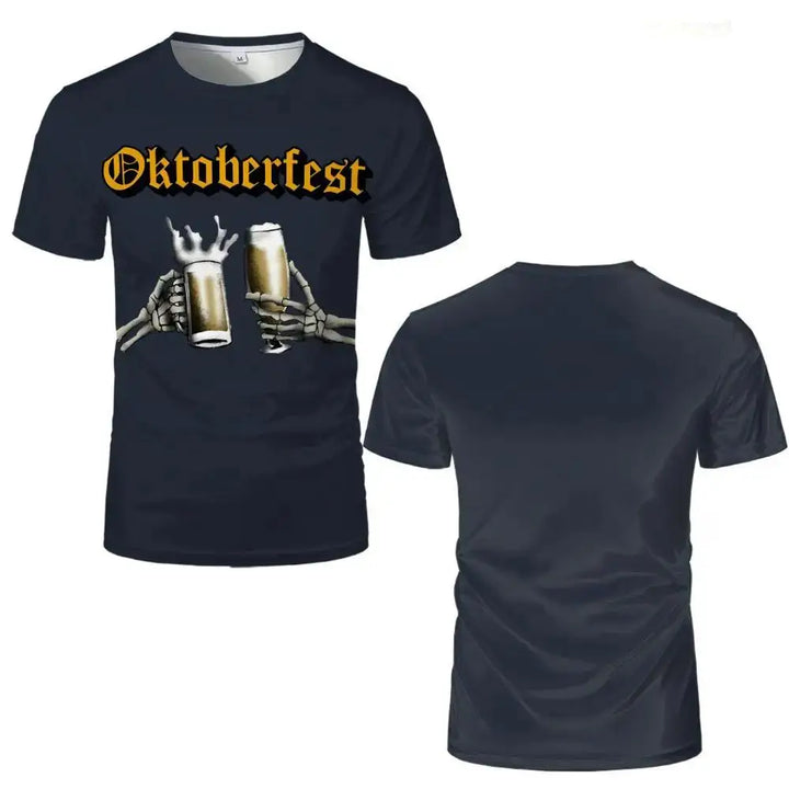 T-Shirt mit Skelett-Motiv – ProstGeist Oktoberfest 2025