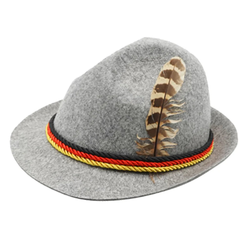 Bayerischer Filzhut mit Feder (Unisex) – TrachtenHut Oktoberfest 2025