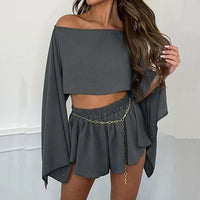 Vintage Zweiteiler aus Baumwolle-Leinen für Damen – Mirella