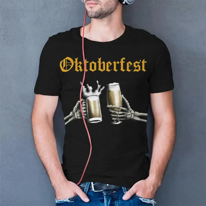 T-Shirt mit Skelett-Motiv – ProstGeist Oktoberfest 2025