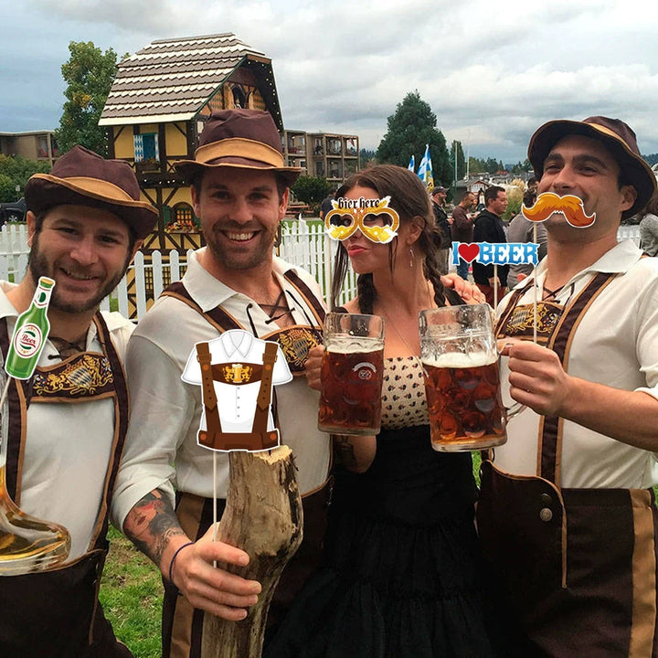 Foto-Requisiten Set im Oktoberfest-Design (30-teilig)- 1+1 Gratis – GaudiSpaß Oktoberfest 2025