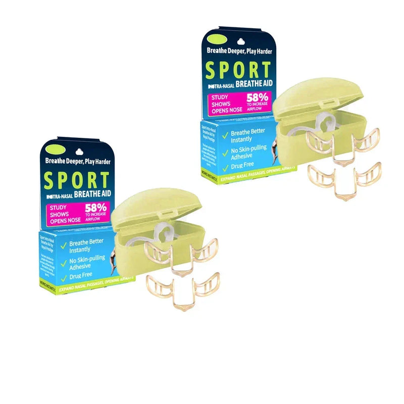 Sport Nasenpflaster, transparent, verbessert Atmung, 58% effektiver, hautfreundlich, 2er-Pack.