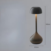 Moderne graue Tischlampe aus Keramik, 300mm hoch, minimalistisches Design für Wohnzimmer.