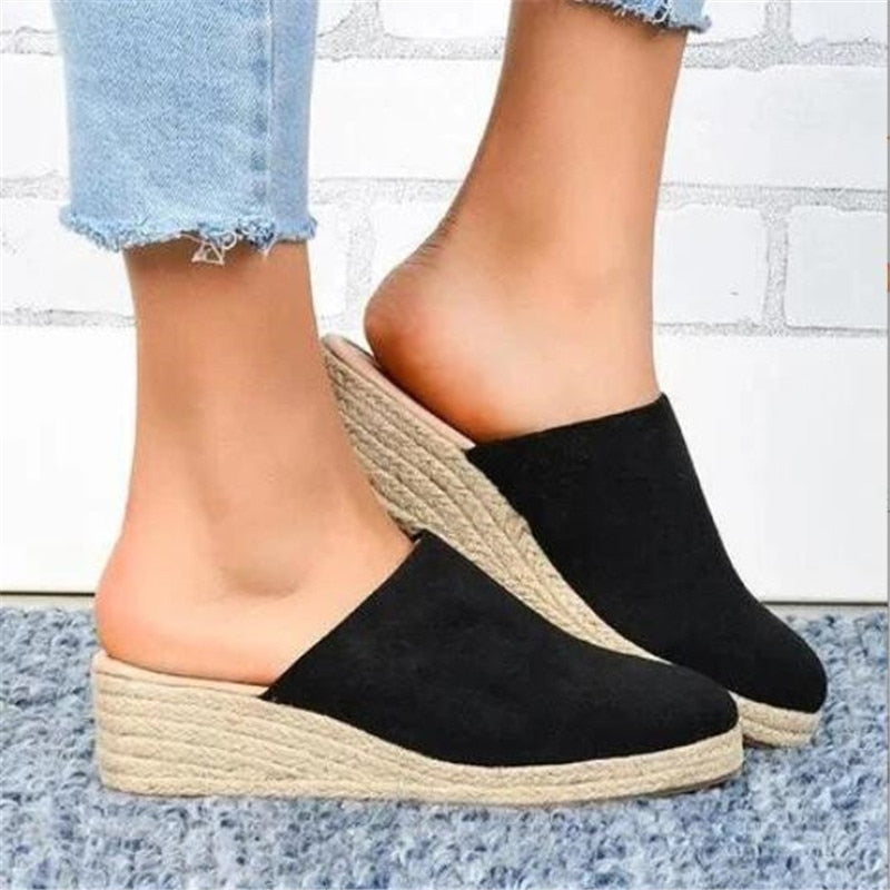 Retro Chic Keilabsatz Sandalen - Vera Herbstzauber Edition