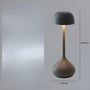 Moderne graue Tischlampe, LED, 300mm hoch, minimalistisches Design, Innenbeleuchtung.