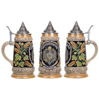 Bierkrug mit Relief & Zinndeckel (0,8 L) – BavariaKrug Oktoberfest 2025