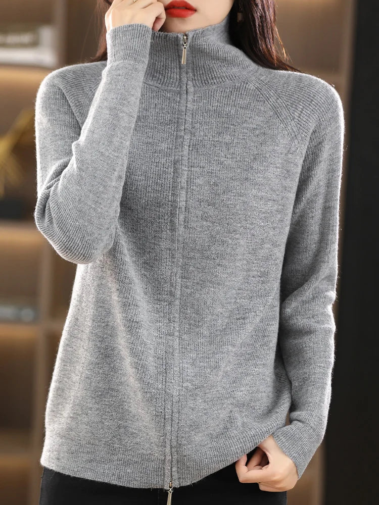 Damenjacke mit Doppelreißverschluss – Celeste