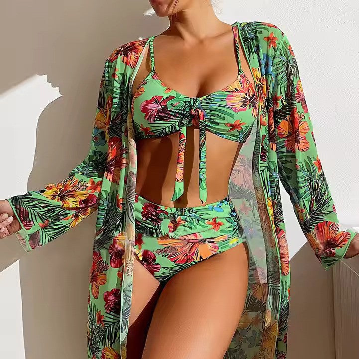 Bikiniset mit Hohem Bund und Cover-up – Amira