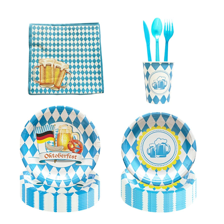 Einweg-Partygeschirr Set im Oktoberfest-Design – ProstPaket Oktoberfest 2025