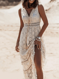 Lockeres Boho-Maxikleid mit stilvollen Details – Solange
