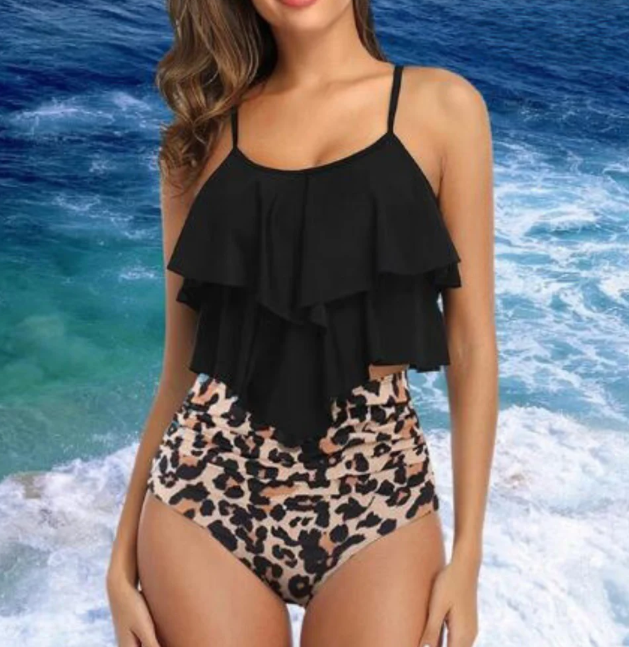 Tankini mit Rüschen und Hohem Bund – Neriah