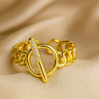 Schnallering | Gotic Open OT Spannbänder Ringe für Frauen