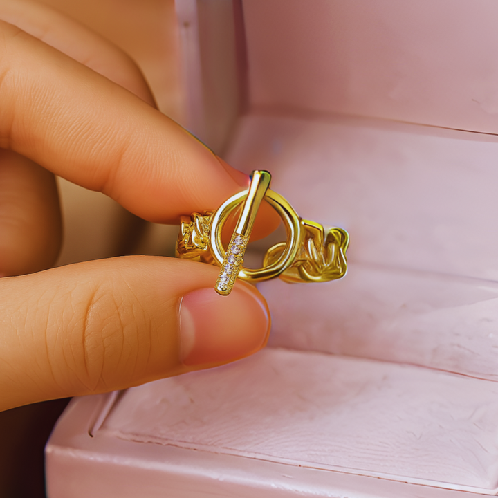 Schnallering | Gotic Open OT Spannbänder Ringe für Frauen