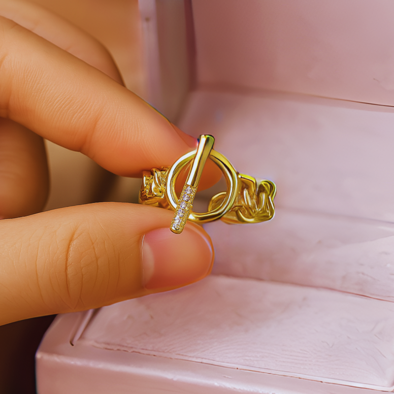 Schnallering | Gotic Open OT Spannbänder Ringe für Frauen