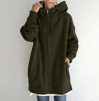Oversized Damen-Hoodie mit Reißverschluss und Kapuze – Herbstzauber Meliora