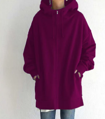 Oversized Damen-Hoodie mit Reißverschluss und Kapuze – Herbstzauber Meliora
