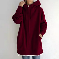 Oversized Damen-Hoodie mit Reißverschluss und Kapuze – Herbstzauber Meliora
