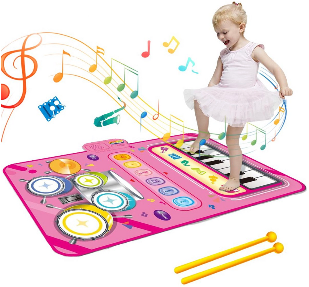 SoundSteps – 2-in-1 Musikalisches Spielmatte mit Klavier & Schlagzeug