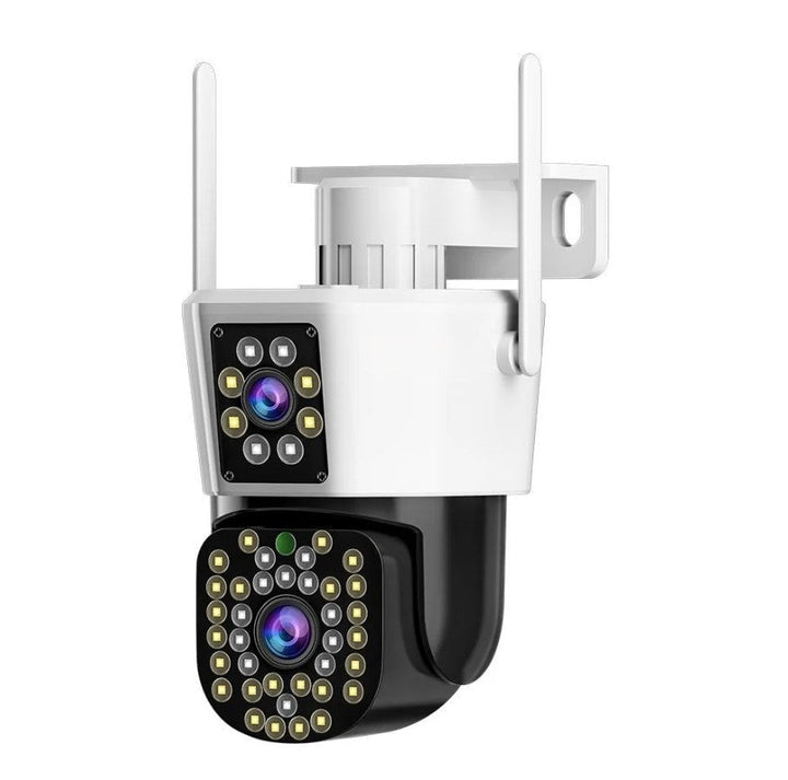 Set von 2 Sicherheitskameras mit Doppelobjektiv – DualGuard Max 2-Pack