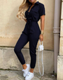 Trendiger Retro-Jumpsuit mit Knopfleiste – Herbstzauber Velia
