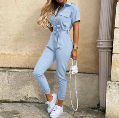 Trendiger Retro-Jumpsuit mit Knopfleiste – Herbstzauber Velia