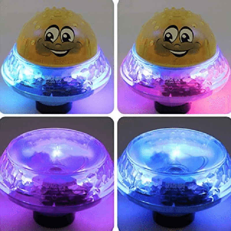 Badewannen-Spielball mit Lichteffekten, Fontäne und Fahrfunktion für Kinder