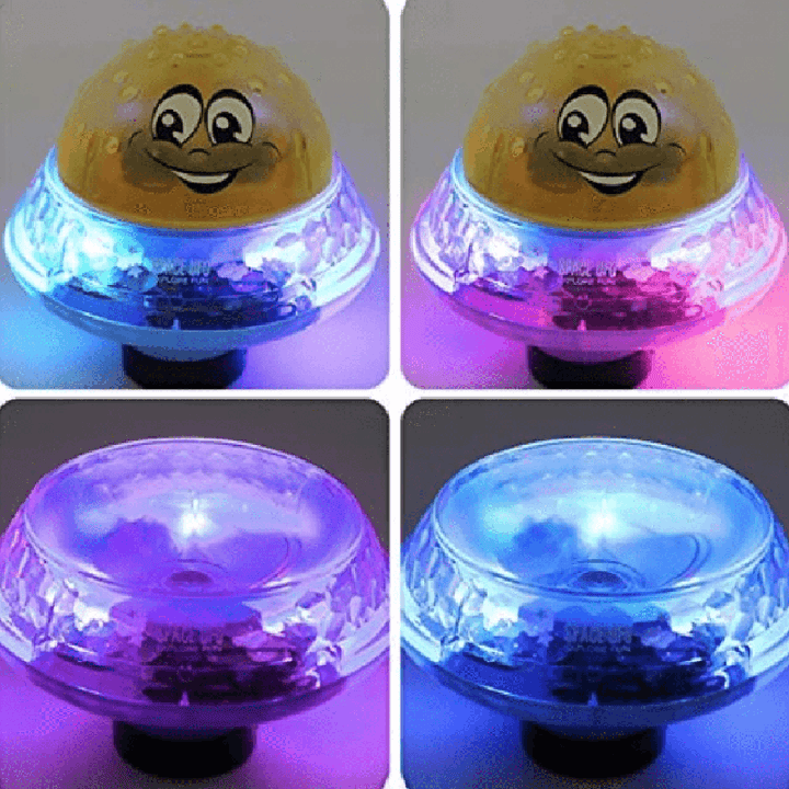Badewannen-Spielball mit Lichteffekten, Fontäne und Fahrfunktion für Kinder