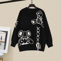 Zweiteilige Damen Set mit Pullover und weitem Hosenstil – Valeria