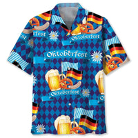 Hawaii-Hemd mit Bier- & Brezn-Muster – FeierLaune Oktoberfest 2025