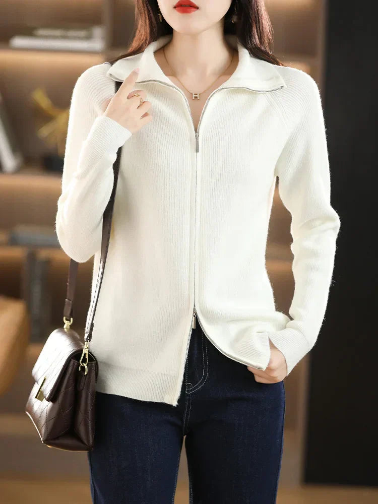 Damenjacke mit Doppelreißverschluss – Celeste