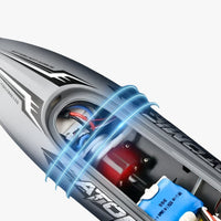 Hochleistungs-Rennboot AquaX – RC-Speedboot mit Wasserkühlung & Auto-Reset