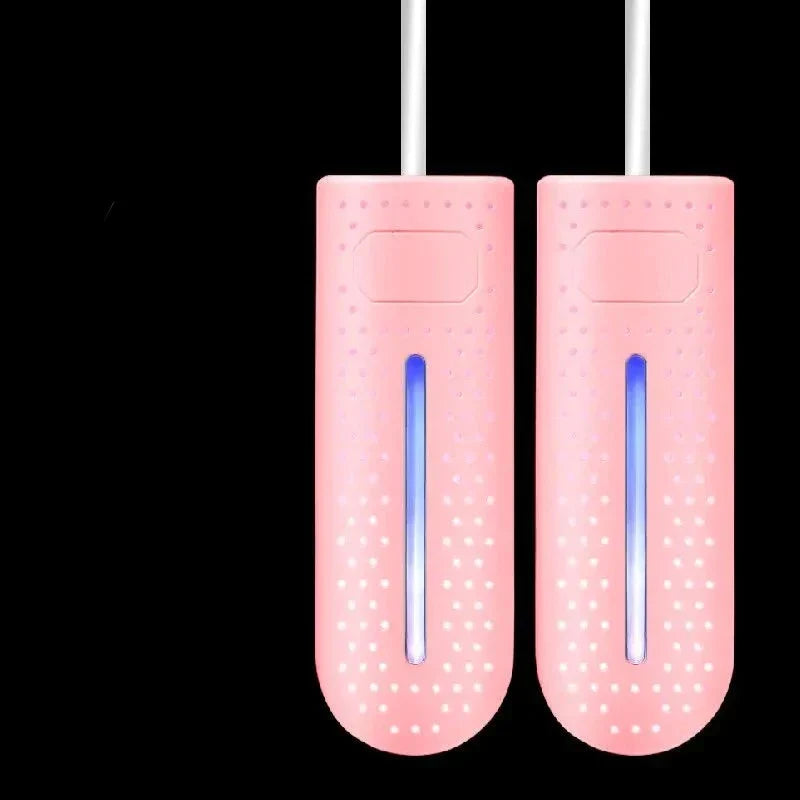 Rosa Schuhdesinfektor mit UV-Licht, tragbar, antibakteriell, für Schuhe, geruchshemmend.