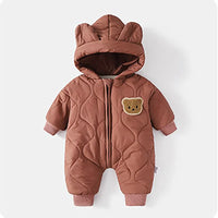 Kapuzen-Winteroverall mit Bärenmotiv für Babys – Kuschelig & Winterwarm
