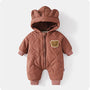 Kapuzen-Winteroverall mit Bärenmotiv für Babys – Kuschelig & Winterwarm