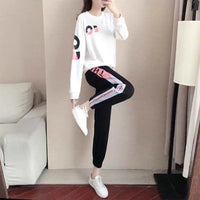 Damen Trainingsanzug Zweiteilige Set mit Sweater und Hose – Leona