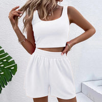 Trendiges Zweiteiliges Sommer-Set Damen mit Shorts & Croptop – Livia