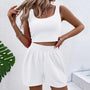 Trendiges Zweiteiliges Sommer-Set Damen mit Shorts & Croptop – Livia