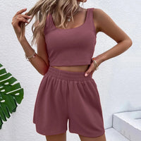Trendiges Zweiteiliges Sommer-Set Damen mit Shorts & Croptop – Livia