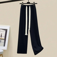 Zweiteilige Damen Set mit Pullover und weitem Hosenstil – Valeria