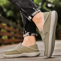 Leichte Canvas-Slipper für Herren | Atmungsaktive Herbst-Espadrilles - Niko