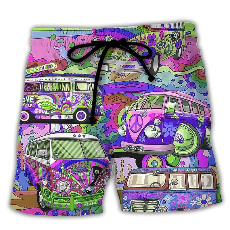 Herren Schwimmshorts mit Graffiti-Print – NovaBay