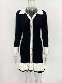 Strick-Minikleid mit Rückenausschnitt und Bandage-Design – Amira Herbstzauber Edition