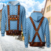 3D Trachten Hoodie mit Bierkrug-Print – ProstZeit Oktoberfest 2025