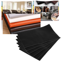 Schwarze selbstklebende Lederreparatur-Patches, vielseitig für Möbel und Autositze.