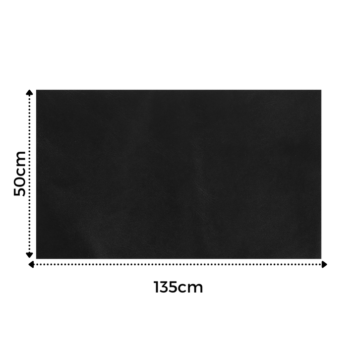 Schwarzer selbstklebender Lederreparatur-Patch, rechteckig, vielseitig einsetzbar.