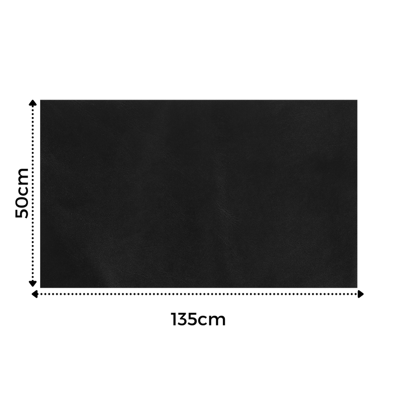 Schwarzer selbstklebender Lederreparatur-Patch, rechteckig, vielseitig einsetzbar.