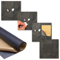 Selbstklebendes Lederreparatur-Patch, schwarz, einfach anzubringen, ideal für Möbelreparatur.