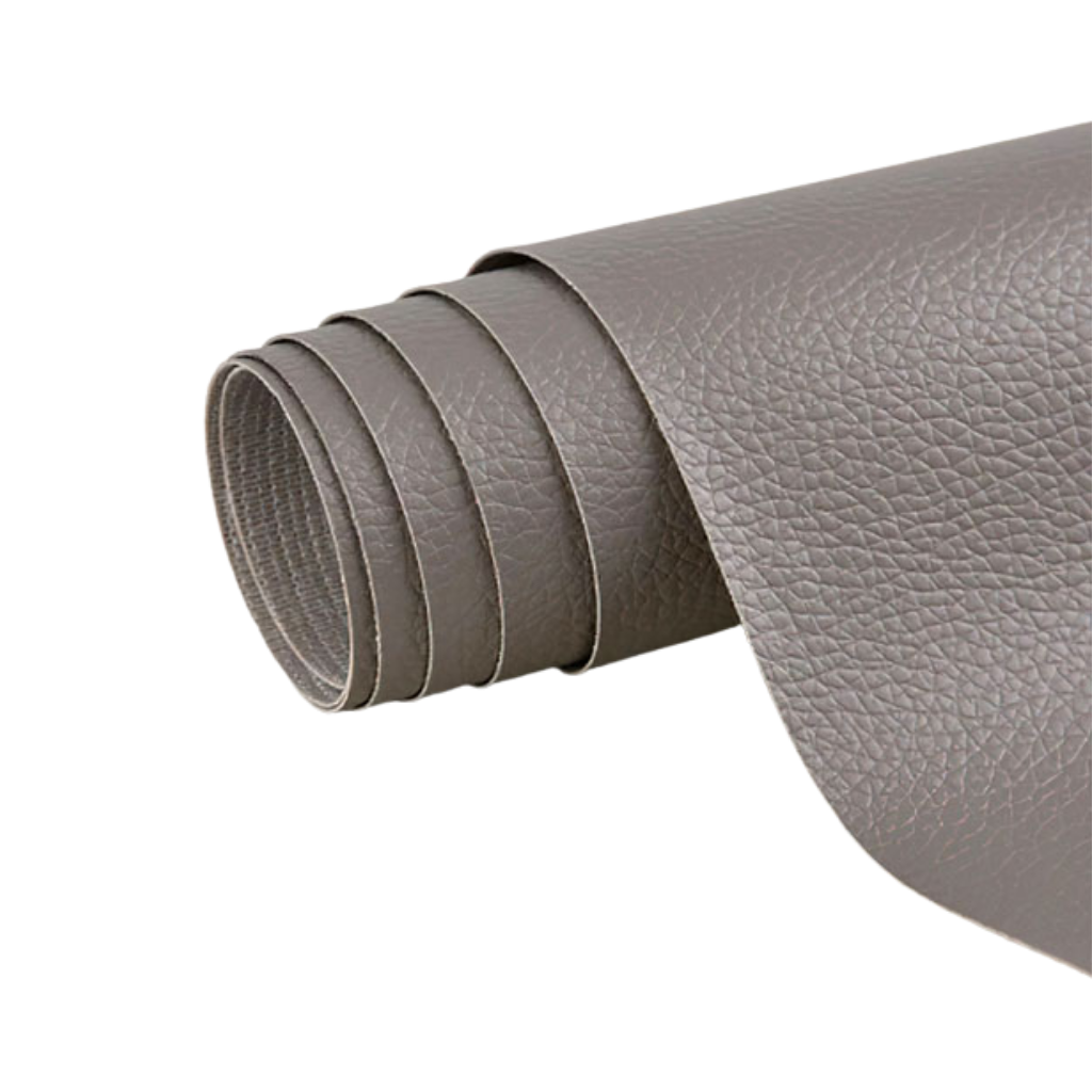 Graues selbstklebendes Lederreparatur-Patch, ideal für Möbelreparatur und Polsterpflege.