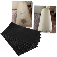Selbstklebendes Lederreparatur-Patch, schwarz, für Möbelreparatur, 6er-Set.